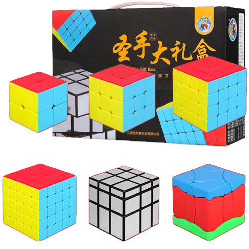ShengShou 6 Magic Cubes Bundle - 2x2, 3x3, 4x4, 5x5, Phoenix, Mirror Cube
